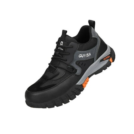 

Colisha Unisex Safety Shoe Lace Up Work Boots Slip Resistant Protection Boot Construction Comfort Steel Toe Comfortable Wear-resistant Model 10.5