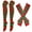 Red, variant on Womens Striped Knee High Stockings Arm Warmer Fingerless Gloves Set Soft Cozy Cotton Thumb Hole Long Gloves Long Socks for Cosplay Party