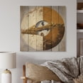 thumbnail image 2 of Designart "Yin and Yang in Gold and White II" Meditation Print on Natural Pine Wood, 2 of 5