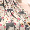 thumbnail image 3 of Schnauzer Dog and Pioneer Flower Blanket,Comfortable Soft Lamb Wool Throw Blanket,All Season,Warm Lightweight Blankets for Sofa Bed Couch Living Room Chair,60"x80", 3 of 4