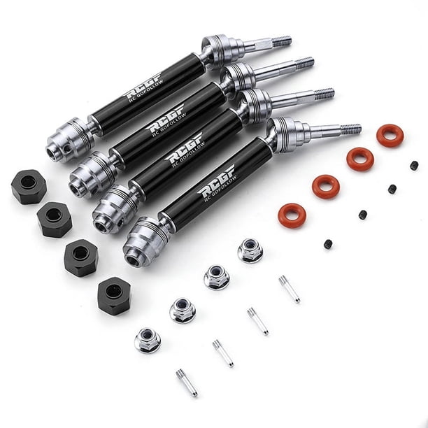 Vogacara 4 Uds. De junta de transmisión Universal de acero 1/10 para SLASH RC, pieza de coche RC, accesorios de coche, piezas de repuesto, Kits de construcción modelo Negro