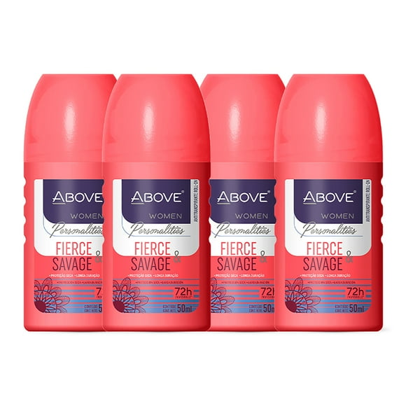 ABOVE Fierce and Savage Set, 72 Hour Deodorant for Women, 4 pc