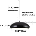 thumbnail image 2 of Simple Gloss Dome Metal Pendant Light Fixtures for Kitchen Island, Minimalism Nordic Pendant Lighting Over Dining Room Table, Vintage Ceiling Hanging Lamp Retro Industrial Chandelier, 2 of 7