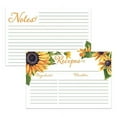 thumbnail image 2 of Yellow Sunflower Recipe Cards from Dashleigh, 48 Cards, 4x6 inches, Water Resistant, Double-Sided, 2 of 5