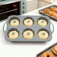 thumbnail image 3 of 6-Cavity Silicone Donut Mold – Non-Stick Reusable Tray for Cakes/Pastries/Ice Cubes (Baking & Freezing Use), 3 of 6