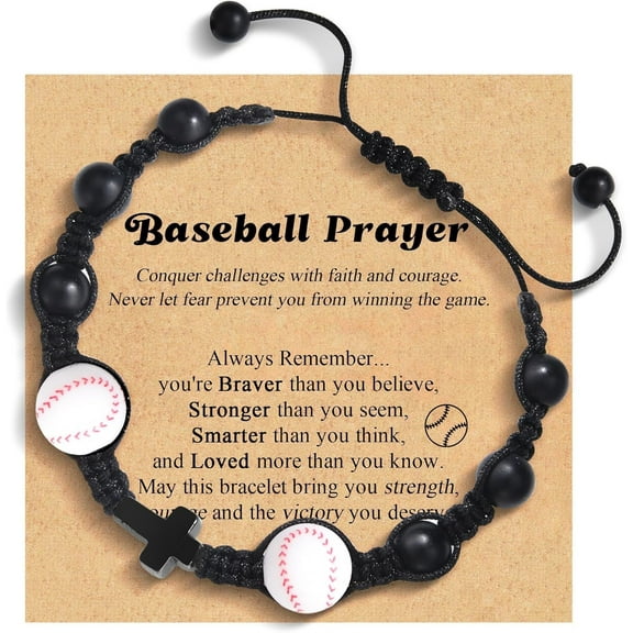 Football Baseball Basketball Soccer Volleyball Cross Bracelet, Gifts for Man Women on Easter Christmas Birthday Graduation Valentines Day