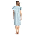 thumbnail image 2 of Casual Nights Women's Short Sleeve Floral And Lace Nightgown, 2 of 6