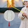 thumbnail image 3 of Xecvkr Chinese Paper Lantern LED Hanging Hollow Out Asian Japanese Lamp Tassel Cane Walking Stick Decor Party 1 Set, 3 of 5