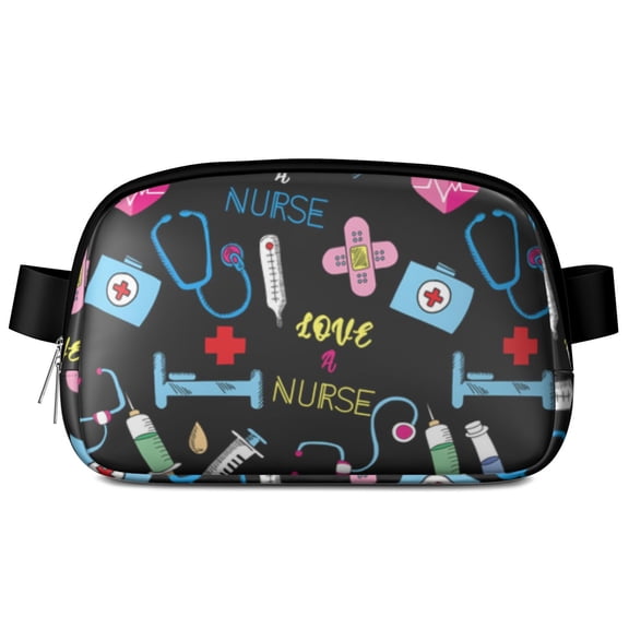 Nurse Life Fanny Pack – Waterproof Adjustable Waist Bag with Fun Medical Print, Hands-Free Belt Bag for Healthcare Workers & Nursing Students