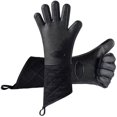 thumbnail image 1 of Nuevos guantes de horno de 1 par, resistentes al calor, de silicona, para barbacoa, extra largos, impermeables, antideslizantes, para asar a la parrilla y cocinar, 1 of 5