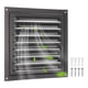 thumbnail image 1 of Uxcell Ventilador de Ático 8" x 8" Rejilla de Louver Cuadrada de Acero Inoxidable con Pantalla Incorporada para Puertas Exteriores Pared Casa Ático Techo Garaje, Negro, 1 of 6