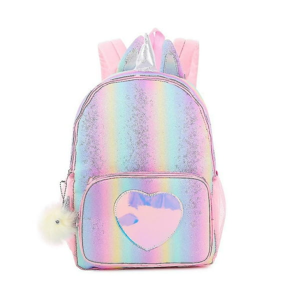 Kids Unicorn Backpack For Girls Rainbow School Bag X