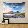 thumbnail image 2 of PBOBRIICH Mountain Lake Tapestry Idyllic Scenery Tapestry for Bedroom Lavender Tapestry Wall Hanging for Room,60Wx79L, 2 of 5