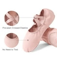 thumbnail image 5 of Stelle Ballet Shoes Soft Canvas Dance Split Sole Dance Slippers Flats for Girls Adult Women,Ballet Pink, 5 of 6