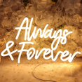 thumbnail image 1 of Letrero LED de neón Planzo Always & Forever USB 40 x 24 cm, 1 of 7