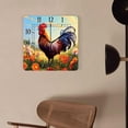 thumbnail image 4 of 16 Inch Wall Clock Battery Operated Square Clock Decorative for Office, Kitchen, Outdoor, Living Room，Lovely Rooster Butterfly Flower Elegant, 4 of 4
