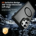 thumbnail image 5 of Dteck for Samsung Galaxy S24 Ultra Case with Magnetic, Compatible with MagSafe, Military Drop Protection Slim Translucent Matte Shockproof with Anti-Fingerprint Phone Case,Black, 5 of 8