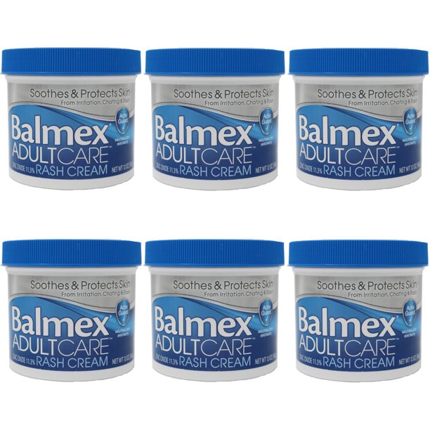 6 Pack Balmex Adult Care Rash Cream 12oz Each