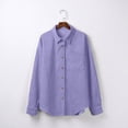 thumbnail image 6 of gakvbuo Shacket Jacket Women Plus Size Cardigan Solid Color Loose Bat Sleeve Waffle Knitted Button Down Urtleneck Sweatshirt Lapel Corduroy Jacket Outwears, 6 of 8