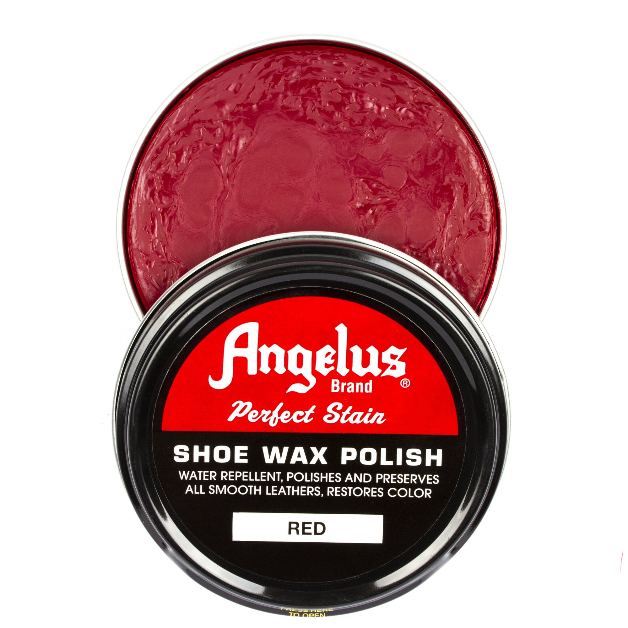 Angelus Perfect Stain Shoe Wax Polish, 3oz, Red