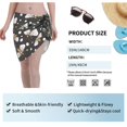 thumbnail image 7 of JUNZAN Women Chiffon Short Sarongs Cover Ups Beach Swimsuit Wrap Skirt,Honey Bees at Night, 7 of 7