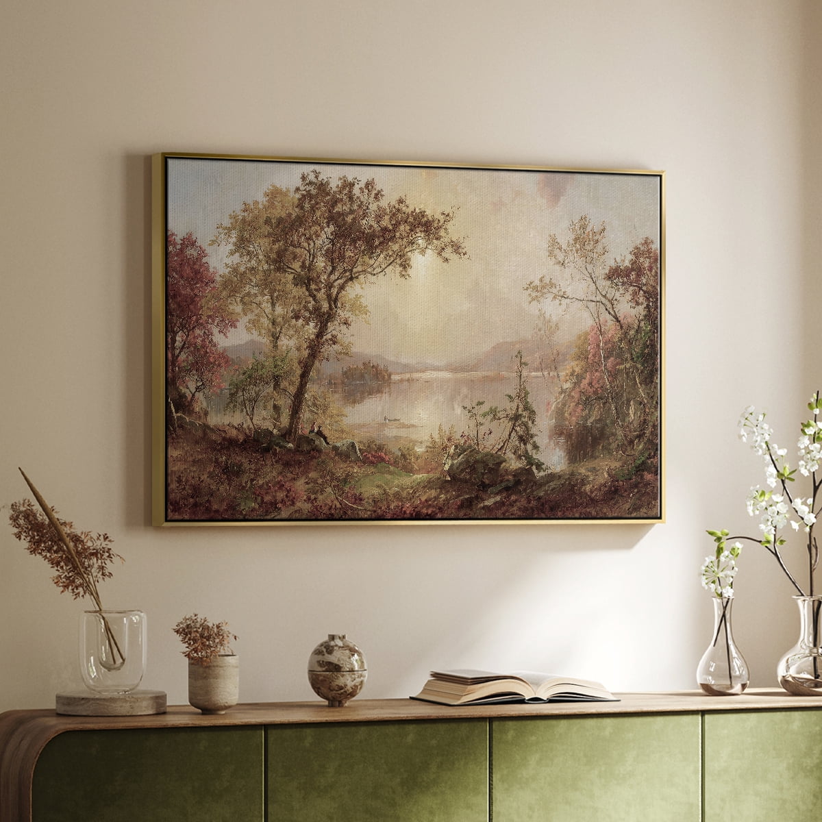 Vintage Landscape-CCCXXIX By Wexford Home Framed in Gold Wood Gallery Wrapped Canvas 17 in. x 25 in.