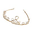 thumbnail image 1 of Diadema dorada para niñas y mujeres, accesorios para el cabello , decoración artesanal DIY Soledad Diadema de metal de oro, 1 of 5