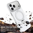 thumbnail image 4 of For IPhone 17 Pro Max Case (Compatible With MagSafe)  With Invisible Magnetic O-Ring Stand Military-Grade Shockproof Phone Case,White,For iPhone 17 Pro Max, 4 of 7