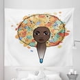 thumbnail image 1 of Funky Tapestry, Portrait of a Woman with Luxuriant Hair in the Style of an Colorful Print, Fabric Wall Hanging Decor for Bedroom Living Room Dorm, 5 Sizes, Multicolor, by Ambesonne, 1 of 1