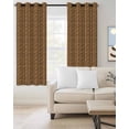 thumbnail image 2 of Vintage Rattan Blackout Curtains for Bedroom/Living Room, Thermal Insulated Kitchen Curtains, Minimalist Abstract Wicker Texture Brown Grommet Darkening Window Treatment Drapes 52"x84"x2, 2 of 8