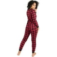 thumbnail image 4 of Leveret Womens Two Piece Cotton Pajamas Black & Red Plaid M, 4 of 4