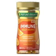 Nature's Bounty Vitamin C, D, & Zinc for Immune Support Jelly Beans, Orange, 80 Count