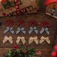 thumbnail image 3 of Nordicaes Christmas Tree Bows Mini Buffalo Plaid Bows for Crafts, 3 of 3