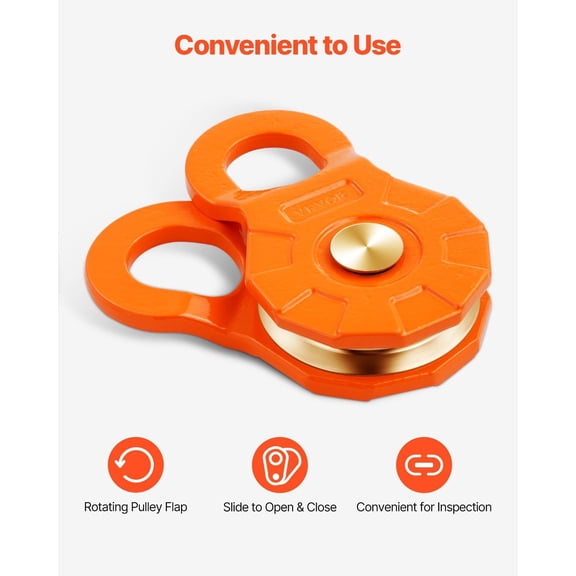 66,000 lbs Capacity Snatch Block Pulley - 30 Ton Breaking Strength - Heavy Duty Off-Road Winching & Recovery Gear - for Jeep, Truck, Tractor