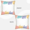 thumbnail image 3 of ZNDUO Throw Pillow, 16"x16" Bed Pillow and Couch Pillows - Indoor Decorative Pillows，Colorful Strokes Border Throw Pillow, 3 of 8