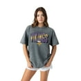 thumbnail image 3 of Women's Gameday Couture Gray Minnesota Vikings Peak Performance Oversized Snow Wash T-Shirt, 3 of 6