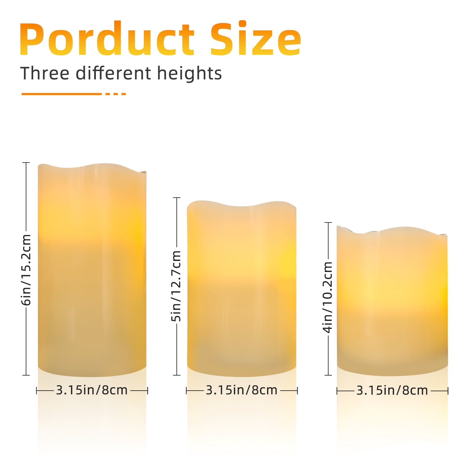 Battery Operated LED Flameless Candles with Remote and Timer, Real Wax Candles Warm Color Flickering Light for Festival Wedding Home Party Decor(Pack of 3)