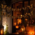 thumbnail image 4 of Yangka 2Pcs Halloween Banner Butterfly Silhouette Hanging Swag, Orange Black Monarch Party Decor For Mantel Fireplace Door Window Celebration, 4 of 7