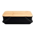 thumbnail image 1 of Contenedor de pan, contenedor de pan, botes para nueces que ahorran espacio, caja para encimera, contenedor de pan negro, 1 of 9