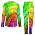 thumbnail image 6 of Bright Pajamas Female Unique Colorful Swirl Kawaii Nightwear Long Sleeve Leisure Pajama Sets Oversized Graphic Home Suit, 6 of 7