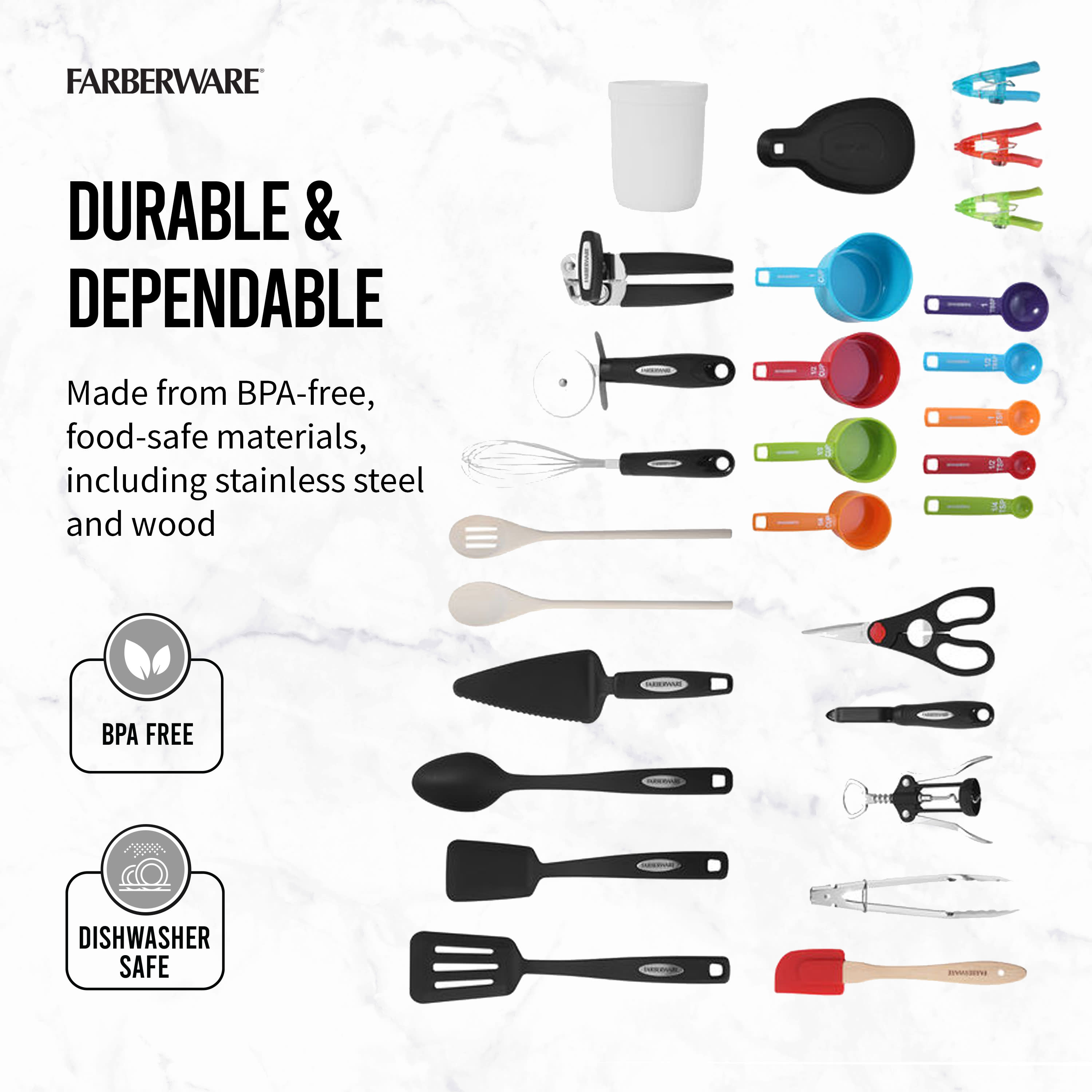 Farberware 28-piece Kitchen Utensil & Gadget Set in Assorted Colors - image 4 of 32