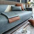 thumbnail image 1 of Nvzi Vintage Faux Pu Leather Sofa Cover Waterproof Non-Slip Sectional Couch Cover Sofa Slipcover for Dogs, Children, Pets Furniture Protector (Blue,28x28), 1 of 4