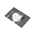 thumbnail image 4 of MKHERT Embroidery Cute Cat Kitten It's a Purrfect Day Placemats Table Mats for Dining Room Kitchen Table Decoration 12x18 inch,Set of 6, 4 of 4