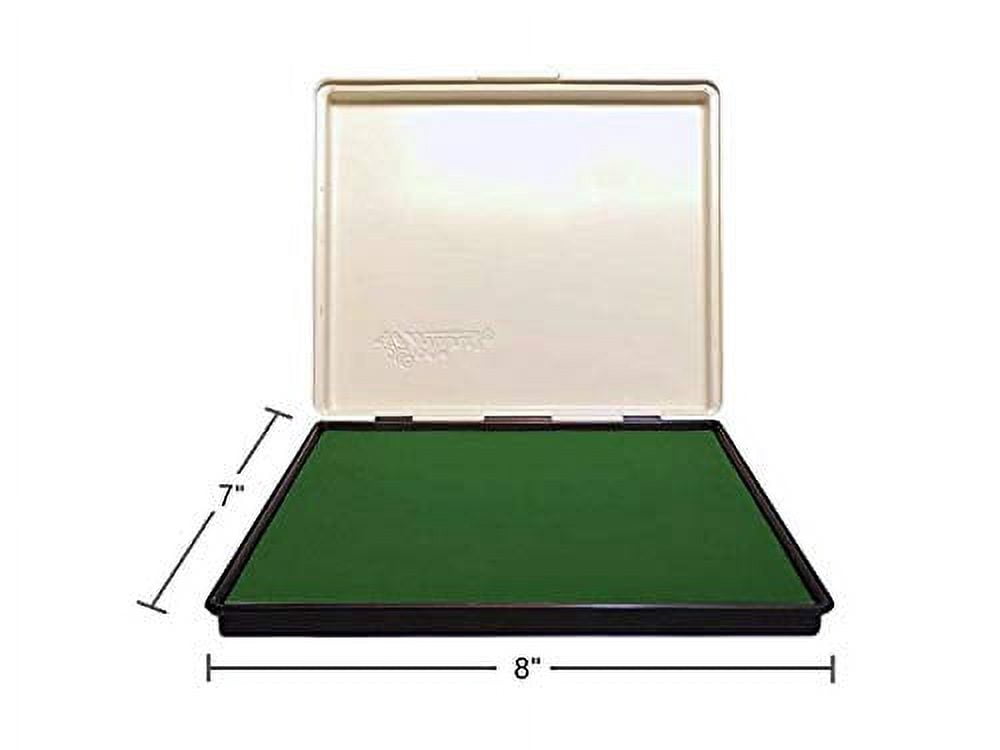 Infusion 7" x 8" Extra Large Industrial Stamp Ink Pad, Your Go to Large Stamp Ink Pad for Bright Color, Even Coverage and Durability, Lime Stamp Pad