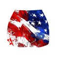 thumbnail image 4 of LEBONYARD Summer Clearance Womens Shorts,Women's Shorts with Comfortable Fit,Women's Independence Day High-waisted Summer Print Leggings Beach Shorts Red S, 4 of 6