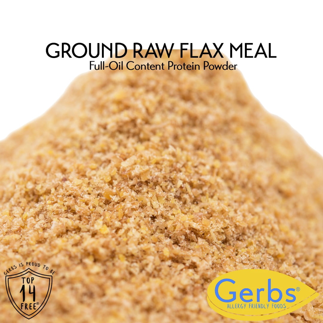 GERBS Ground Flax Seed Meal, 16 Ounce Bag, Top 14 Food Allergy Free, Non GMO, Vegan, Keto, Paleo Friendly