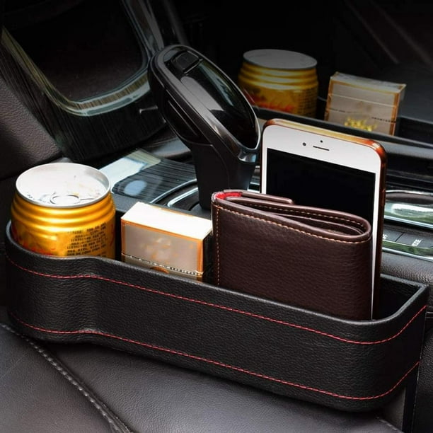 Multifunktionale Aufbewahrungsbox für Auto, Pu Leder Autositz Seitentaschen  Organizer Autositz Seitenschlitz Taschen Auto füllt die Lücken zwischen den  Sitzen.