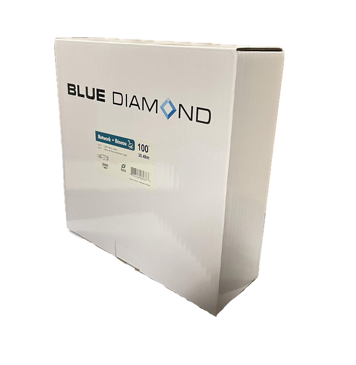 BlueDiamond Câble de raccordement Ethernet Cat6 homologué CSA et UL - 75pi, rouge
