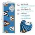 thumbnail image 2 of Cartoon Dog Hot Yoga Mat Towel Non Slip for Hot Yoga - Quick-Drying Yoga Mat Cover with 4 Corner Pockets with Travel Bag - Hot Yoga Towel Non Slip 74"x26", 2 of 6