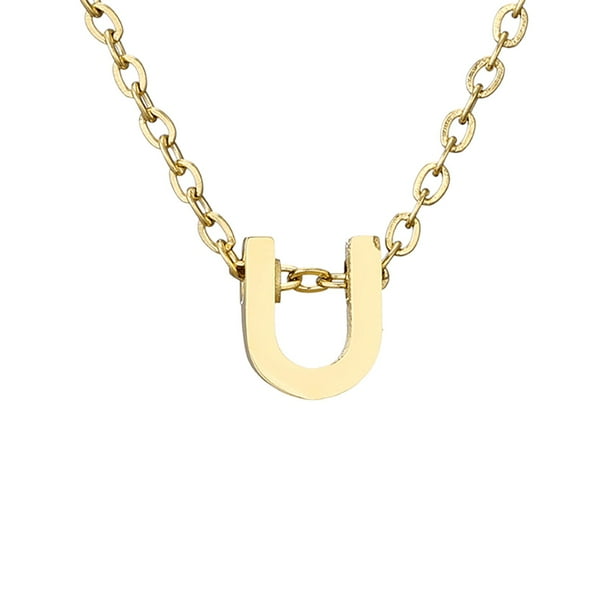Delicado collar de oro para las mujeres lindo nombre de la letra gargantilla collares para niñas joyas